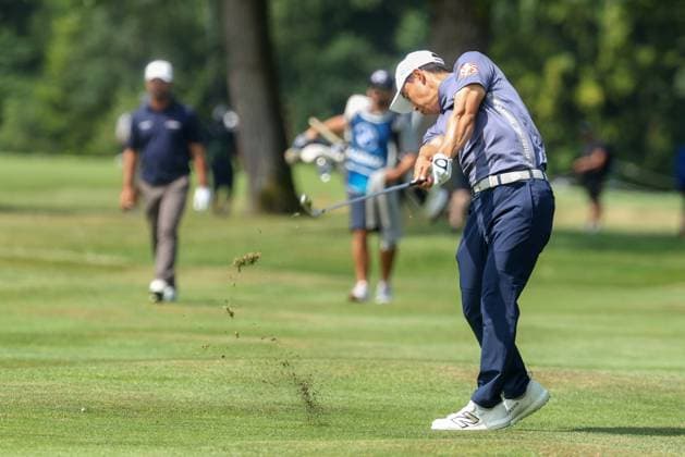 Yuto Katsuragawa (JPN) auf dem Fairway, 36. BMW International Open 2025, Golf, DP World Tour, Herren, Runde 2, 04.07.2025 Eichenried Bayern Deutschland