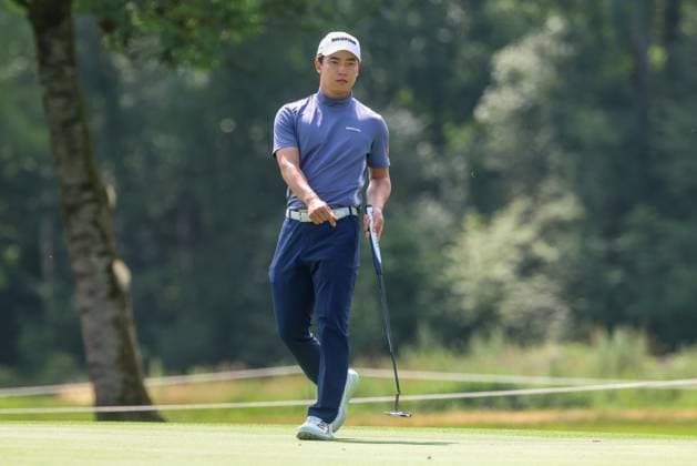 Yuto Katsuragawa (JPN) auf dem Green, 36. BMW International Open 2025, Golf, DP World Tour, Herren, Runde 2, 04.07.2025 Eichenried Bayern Deutschland