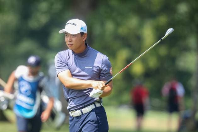 Yuto Katsuragawa (JPN) auf dem Fairway, 36. BMW International Open 2025, Golf, DP World Tour, Herren, Runde 2, 04.07.2025 Eichenried Bayern Deutschland