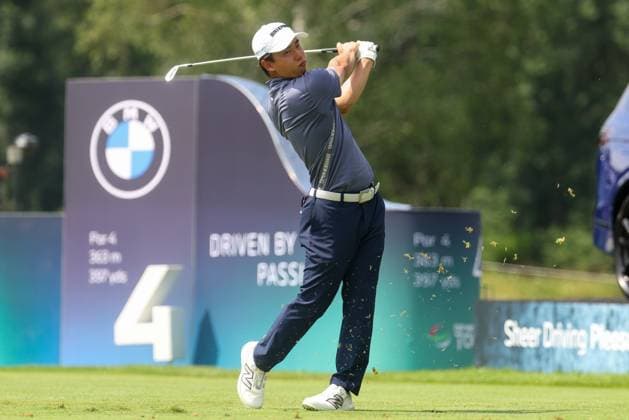 Yuto Katsuragawa (JPN) am Abschlag,Tee, 36. BMW International Open 2025, Golf, DP World Tour, Herren, Runde 2, 04.07.2025 Eichenried Bayern Deutschland