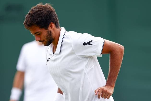 Francisco Cabral of Portugal wearing a black ribbon for Diogo Jota, during his Men s Doubles second round match Wimbledon Tennis Championships, Day 5, The All England Lawn Tennis and Croquet Club, London, UK - 04 Jul 2025London The All England Lawn Tennis and United Kingdom  Copyright: xJamesxMarsh Shutterstockx 15384470c