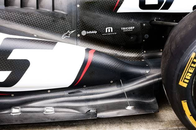 F1 - BRITISH GRAND PRIX 2025 Haas F1 Team VF-25, Mechanical detail floor edges aerodynamism, aerodynamic, aerodynamics during the Formula 1 Qatar Airways British Grand Prix 2025, 12th round of the 2025 FIA Formula One World Championship, WM, Weltmeisterschaft from July 4 to 6, 2025 on the Silverstone Circuit, in Silverstone, United Kingdom - SilverstoneUnited Kingdom  Copyright: xEricxAlonsox
