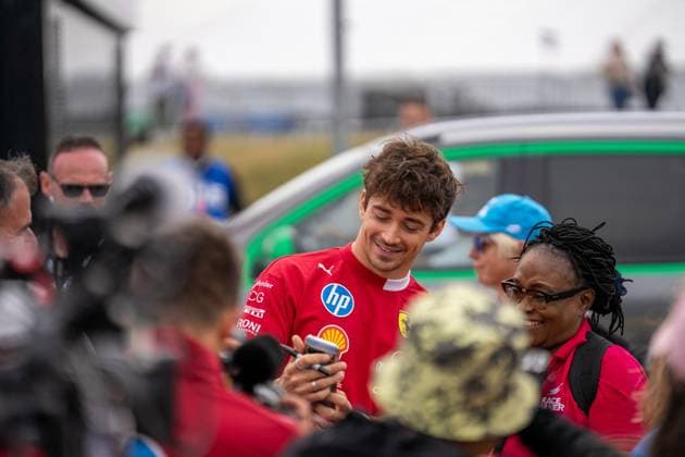 F1 British Grand Prix - UK Charles Leclerc (Mon) of Scuderia Ferrari 16 during the Formula 1 Qatar Airways British Grand Prix 2025 on Friday at the Silverstone International Circuit, Silverstone, England, UK on July 4, 2025. Photo by Antoine Lapeyre ABACAPRESS.COM Silverstone England United Kingdom  Copyright: xLapeyrexAntoine ABACAx