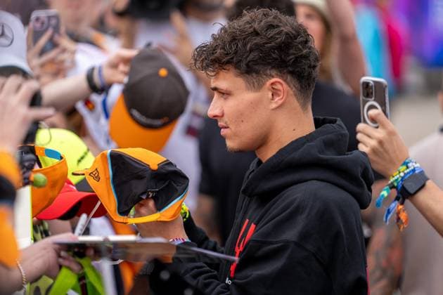 F1 British Grand Prix - UK Lando Norris (Gbr) of McLaren Racing 4 during the Formula 1 Qatar Airways British Grand Prix 2025 on Friday at the Silverstone International Circuit, Silverstone, England, UK on July 4, 2025. Photo by Antoine Lapeyre ABACAPRESS.COM Silverstone England United Kingdom  Copyright: xLapeyrexAntoine ABACAx