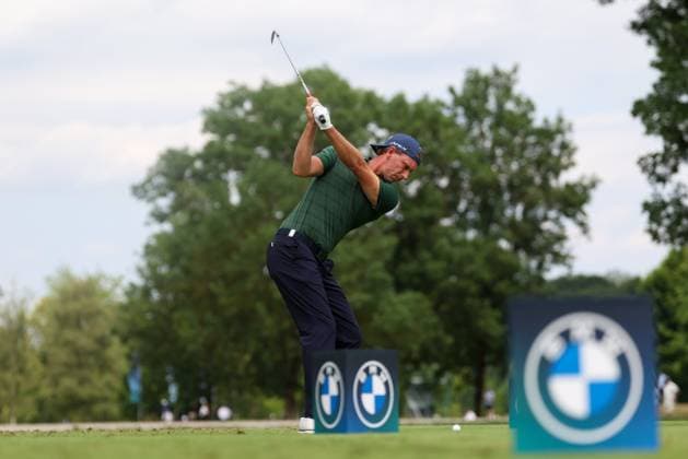 Marcel Siem (GER) am Abschlag,Tee 8, 36. BMW International Open 2025, Golf, DP World Tour, Herren, Runde 2, 04.07.2025 Eichenried Bayern Deutschland