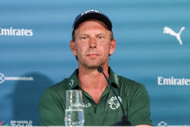 Marcel Siem (GER) auf der Pressekonferenz nach der Runde 2, 36. BMW International Open 2025, Golf, DP World Tour, Herren, Runde 2, 04.07.2025 Eichenried Bayern Deutschland