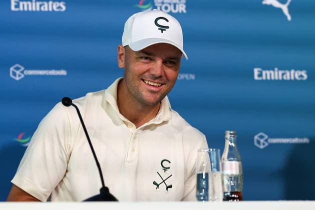 Martin Kaymer (GER) auf der Pressekonferenz nach der Runde 2, 36. BMW International Open 2025, Golf, DP World Tour, Herren, Runde 2, 04.07.2025 Eichenried Bayern Deutschland