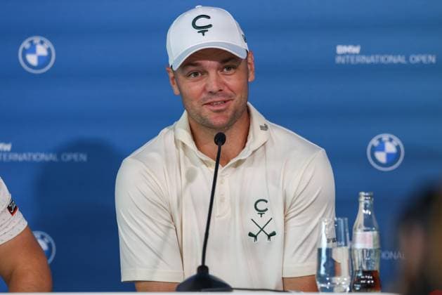 Martin Kaymer (GER) auf der Pressekonferenz nach der Runde 2, 36. BMW International Open 2025, Golf, DP World Tour, Herren, Runde 2, 04.07.2025 Eichenried Bayern Deutschland