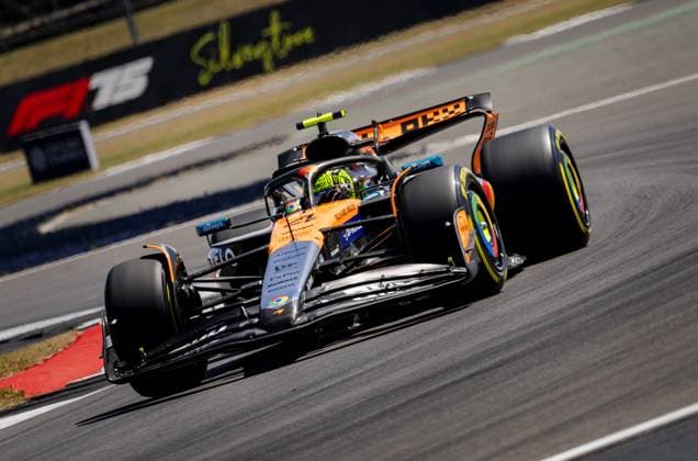 SILVERSTONE - Lando Norris (McLaren) during 1st free practice at the Silverstone circuit ahead of the Great Britain Grand Prix. ANP SEM VAN DER WAL xVIxANPxSportx xxANPxIVx 530925034 originalFilename: 530925034.jpg