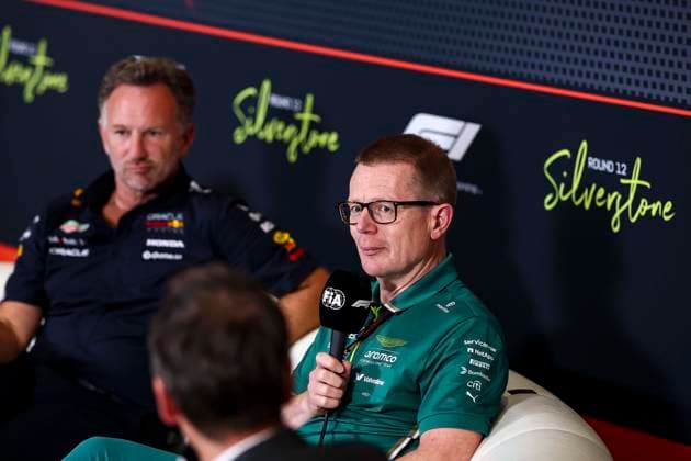 F1 - BRITISH GRAND PRIX 2025 COWELL Andy (gbr), Team Principal and CEO of Aston Martin F1 Team, portrait press conference, PK, Pressekonferenz during the Formula 1 Qatar Airways British Grand Prix 2025, 12th round of the 2025 FIA Formula One World Championship, WM, Weltmeisterschaft from July 4 to 6, 2025 on the Silverstone Circuit, in Silverstone, United Kingdom - SilverstoneUnited Kingdom Copyright: xEricxAlonsox