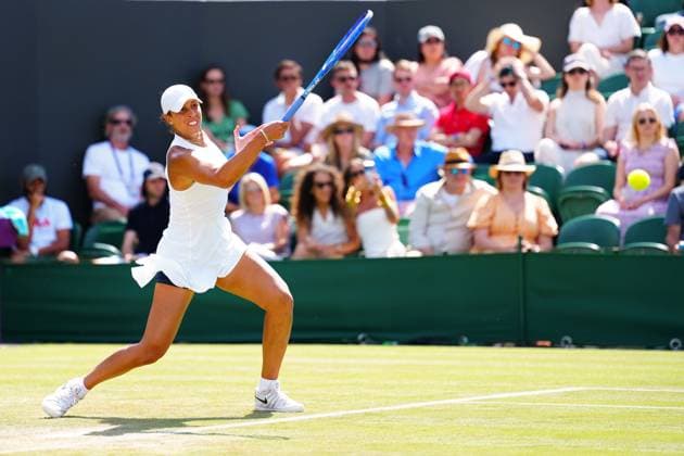 Madison Keys during her third round match Wimbledon Tennis Championships, Day 5, The All England Lawn Tennis and Croquet Club, London, UK - 04 Jul 2025London The All England Lawn Tennis and United Kingdom  Copyright: xJavierxGarcia Shutterstockx 15384469bv