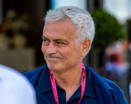4th July 2025; Silverstone Circuit, Northamptonshire, England; Formula 1 2025 Qatar Airways British F1 Grand Prix; Free Practice Day; Football manager Jose Mourinho in the paddock  ActionPlus12808838 TimxWilliams