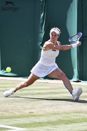 Laura Siegemund, GER, during third round of 2025 All England Lawn Tennis Championships at Wimbledon, womens singles, London, 04 07 2025; -