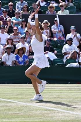 Laura Siegemund, GER, after third round of 2025 All England Lawn Tennis Championships at Wimbledon, womens singles, London, 04 07 2025; -