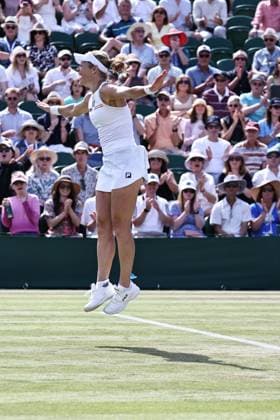 Laura Siegemund, GER, after third round of 2025 All England Lawn Tennis Championships at Wimbledon, womens singles, London, 04 07 2025; -