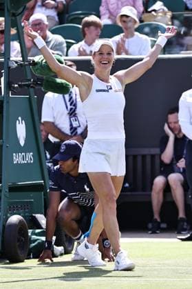Laura Siegemund, GER, after third round of 2025 All England Lawn Tennis Championships at Wimbledon, womens singles, London, 04 07 2025; -