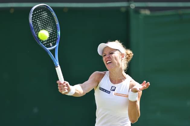 Laura Siegemund, GER, during third round of 2025 All England Lawn Tennis Championships at Wimbledon, womens singles, London, 04 07 2025; -