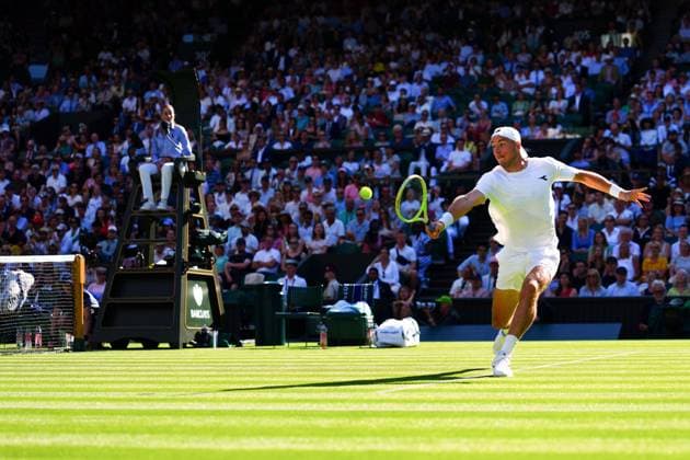 Jan-Lennard Struff during his third round match Wimbledon Tennis Championships, Day 5, The All England Lawn Tennis and Croquet Club, London, UK - 04 Jul 2025London The All England Lawn Tennis and United Kingdom  Copyright: xJavierxGarcia Shutterstockx 15384469gv