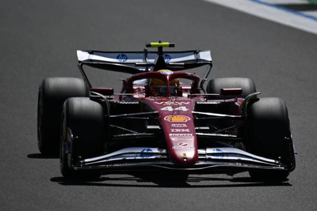 F1 Grand Prix of Great Britain - Practice NORTHAMPTON, UNITED KINGDOM - JULY 04: Lewis Hamilton of Ferrari on track during practice ahead of the F1 Grand Prix of Great Britain at Silverstone Circuit on July 04, 2025 in Northampton, United Kingdom. Rasid Necati Aslim Anadolu Northampton United Kingdom. Editorial use only. Please get in touch for any other usage.  Copyright: x2025xAnadoluxRasidxNecatixAslimx