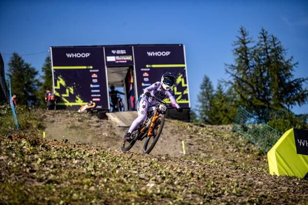 Whoop Downhill Worldcup La Thuile HOFMANN Nina SANTA CRUZ SYNDICATEat Whoop Downhill Worldcup La Thuile, 04.07.2025,in La Thuile,ITA Foto: Sebastian Sternemann