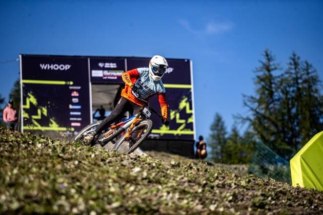 Whoop Downhill Worldcup La Thuile HICKMAN Kasper CUBE FACTORY RACINGat Whoop Downhill Worldcup La Thuile, 04.07.2025,in La Thuile,ITA Foto: Sebastian Sternemann