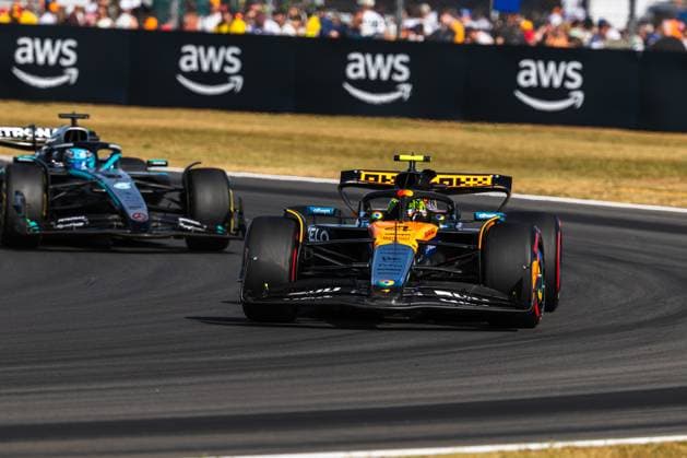 2025 Formula One British Grand Prix Silverstone Circuit, Towcester, United Kingdom. 4.July.2025; Lando Norris of Great Britain and McLaren F1 Team during Free Practice 2 Formula One British Grand Prix Towcester Silverstone Circuit United Kingdom Copyright: xJayxHiranox