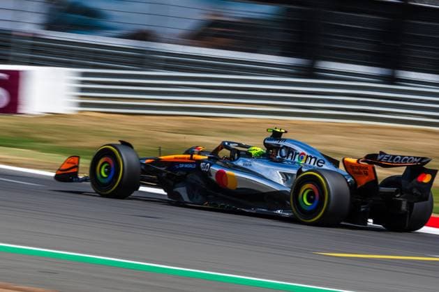 2025 Formula One British Grand Prix Silverstone Circuit, Towcester, United Kingdom. 4.July.2025; Lando Norris of Great Britain and McLaren F1 Team during Free Practice 1 Formula One British Grand Prix Towcester Silverstone Circuit United Kingdom Copyright: xJayxHiranox