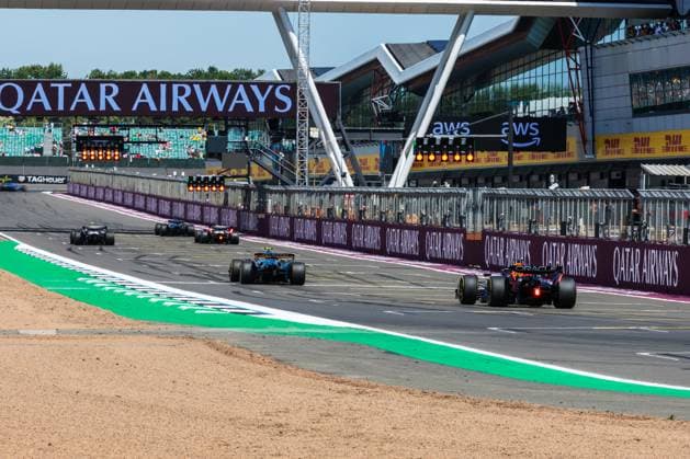 2025 Formula One British Grand Prix Silverstone Circuit, Towcester, United Kingdom. 4.July.2025; Max Verstappen of the Netherlands and Oracle Red Bull Racing during Free Practice 1 Formula One British Grand Prix Towcester Silverstone Circuit United Kingdom Copyright: xJayxHiranox