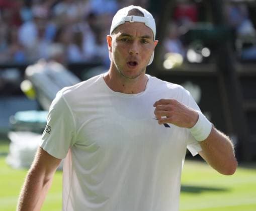 Tennis - 2025 Wimbledon Championships - Men™s Singles - 3rd round - Carlos Alcaraz v Jan Lennard Struff All England Lawn Tennis & Croquet Club - Friday 4th July 2025 Jan Lennard Struff of Germany 