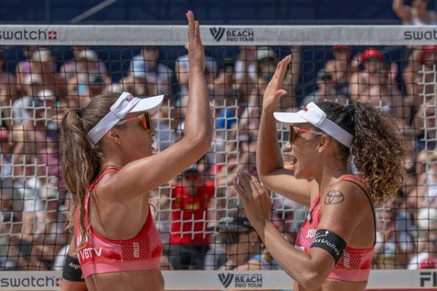 RECORD DATE NOT STATED Beach Pro Tour - Elite 16 Gstaad, 04.07.2025 Anouk Verge-Depre ( SUI ), Zoe Verge-Depre ( SUI ); Beach Pro Tour - Elite 16 Gstaad am 04.07.2025 Copyright: xBEAUTIFULxSPORTS PeterxWeberx
