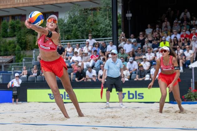 RECORD DATE NOT STATED Beach Pro Tour - Elite 16 Gstaad, 04.07.2025 Anouk Verge-Depre ( SUI ), Zoe Verge-Depre ( SUI ); Beach Pro Tour - Elite 16 Gstaad am 04.07.2025 Copyright: xBEAUTIFULxSPORTS PeterxWeberx