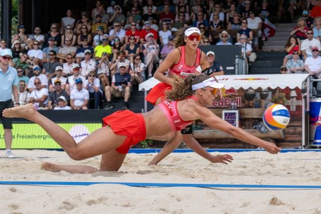 RECORD DATE NOT STATED Beach Pro Tour - Elite 16 Gstaad, 04.07.2025 Anouk Verge-Depre ( SUI ), Zoe Verge-Depre ( SUI ); Beach Pro Tour - Elite 16 Gstaad am 04.07.2025 Copyright: xBEAUTIFULxSPORTS PeterxWeberx