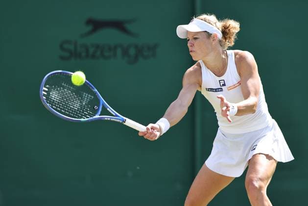 Laura Siegemund, GER, during third round of 2025 All England Lawn Tennis Championships at Wimbledon, womens singles, London, 04 07 2025; -
