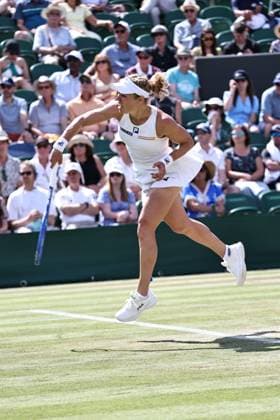 Laura Siegemund, GER, during third round of 2025 All England Lawn Tennis Championships at Wimbledon, womens singles, London, 04 07 2025; -