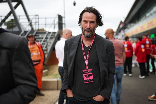 F1 - BRITISH GRAND PRIX 2025 Keanu Reeves, portrait during the Formula 1 Qatar Airways British Grand Prix 2025, 12th round of the 2025 FIA Formula One World Championship, WM, Weltmeisterschaft from July 4 to 6, 2025 on the Silverstone Circuit, in Silverstone, United Kingdom - SilverstoneUnited Kingdom  Copyright: xANTONINxVINCENTx