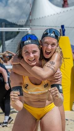 RECORD DATE NOT STATED Beach Pro Tour - Elite 16 Gstaad, 05.07.2025 Anna Grüne (GER), Sandra Ittlinger (GER); Beach Pro Tour - Elite 16 Gstaad am 05.07.2025 Copyright: xBEAUTIFULxSPORTS PeterxWeberx