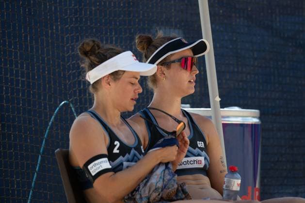 RECORD DATE NOT STATED Beach Pro Tour - Elite 16 Gstaad, 05.07.2025 Cinja Tillmann (GER), Svenja Mueller (GER); Beach Pro Tour - Elite 16 Gstaad am 05.07.2025 Copyright: xBEAUTIFULxSPORTS PeterxWeberx