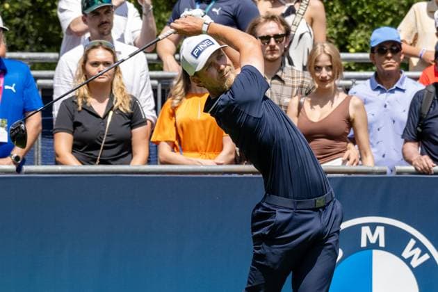 Kristoffer Reitan (NOR). xettx, Deutschland, Muenchen, 05.07.2025, Golf, BMW International Open, 2025, Round 3, DP World Tour, Golfclub Muenchen Eichenried