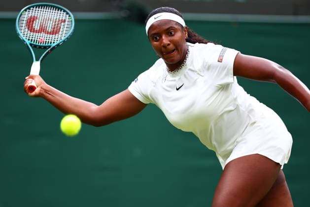 Hailey Baptiste during her third round match Wimbledon Tennis Championships, Day 6, The All England Lawn Tennis and Croquet Club, London, UK - 05 Jul 2025London The All England Lawn Tennis and United Kingdom  Copyright: xJamesxMarsh Shutterstockx 15385618y
