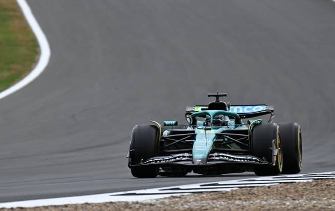 5th July 2025; Silverstone Circuit, Northamptonshire, England; Formula 1 2025 Qatar Airways British F1 Grand Prix; Qualifying Day; Lance Stroll in the Mercedes-AMG F1 M16 powered Aston Martin Aramco-Mercedes AMR25 car during the third practice session (P3)  ActionPlus12809368 SimonxWest