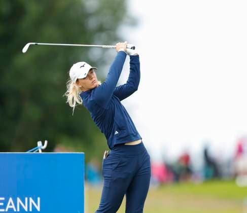 5th July 2025; The O& x2019;Meara Course at Carton House, Maynooth, County Kildare, Ireland; KPMG Womens Irish Open Golf, Round 3; Hannah Screen of England tees off on the 2nd hole  ActionPlus12809474 PeterxFitzpatrick