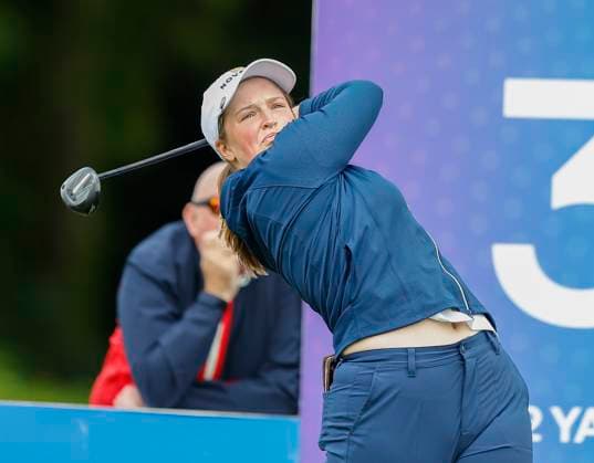 5th July 2025; The O& x2019;Meara Course at Carton House, Maynooth, County Kildare, Ireland; KPMG Womens Irish Open Golf, Round 3; Woad Lottie of England tees off on the 3rd hole  ActionPlus12809484 PeterxFitzpatrick
