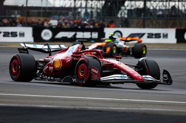 F1 - BRITISH GRAND PRIX 2025 16 LECLERC Charles (mco), Scuderia Ferrari SF-25, action during the Formula 1 Qatar Airways British Grand Prix 2025, 12th round of the 2025 FIA Formula One World Championship, WM, Weltmeisterschaft from July 4 to 6, 2025 on the Silverstone Circuit, in Silverstone, United Kingdom - SilverstoneUnited Kingdom  Copyright: xFLORENTxGOODENx