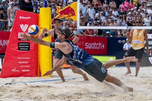 RECORD DATE NOT STATED Beach Pro Tour - Elite 16 Gstaad, 05.07.2025 Clemens Wickler (GER), Nils Ehlers (GER); Beach Pro Tour - Elite 16 Gstaad am 05.07.2025 Copyright: xBEAUTIFULxSPORTS PeterxWeberx