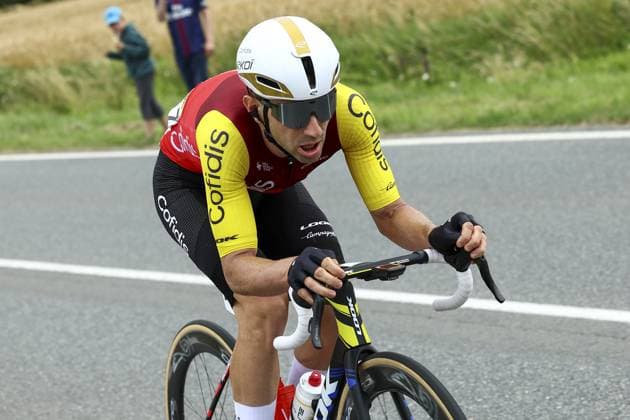 French Benjamin Thomas of Cofidis pictured in action during the first stage, Lille Metropole to Lille Metropole (185 km), of the 2025 Tour de France cycling race, in Lille, France, on Saturday 05 July 2025. The 112th edition of the Tour de France starts on Saturday 5 July in Lille, France, and will finish in Paris, France on the 27th of July. DAVIDxPINTENS  x128480813x