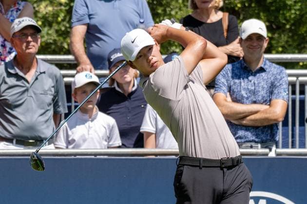 Wenyi Ding (CHN). xettx, Deutschland, Muenchen, 05.07.2025, Golf, BMW International Open, 2025, Round 3, DP World Tour, Golfclub Muenchen Eichenried