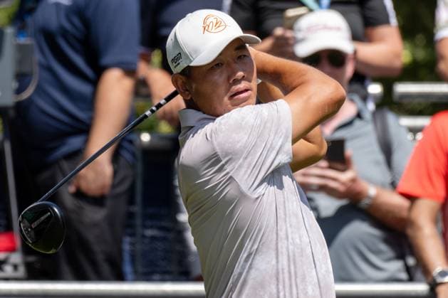 Ashun Wu (CHN). xettx, Deutschland, Muenchen, 05.07.2025, Golf, BMW International Open, 2025, Round 3, DP World Tour, Golfclub Muenchen Eichenried