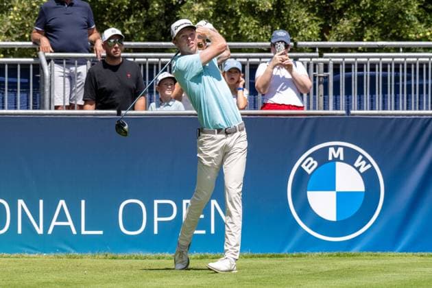Ryggs Johnston (USA). xettx, Deutschland, Muenchen, 05.07.2025, Golf, BMW International Open, 2025, Round 3, DP World Tour, Golfclub Muenchen Eichenried
