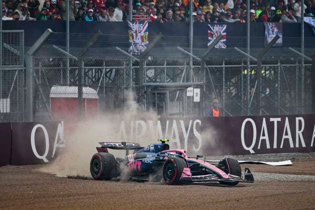 F1 - BRITISH GRAND PRIX 2025 43 COLAPINTO Franco (arg), Alpine F1 Team A525, action crash, accident, during the Formula 1 Qatar Airways British Grand Prix 2025, 12th round of the 2025 FIA Formula One World Championship, WM, Weltmeisterschaft from July 4 to 6, 2025 on the Silverstone Circuit, in Silverstone, United Kingdom - SilverstoneUnited Kingdom Copyright: xALBERTOxVIMERCATIx