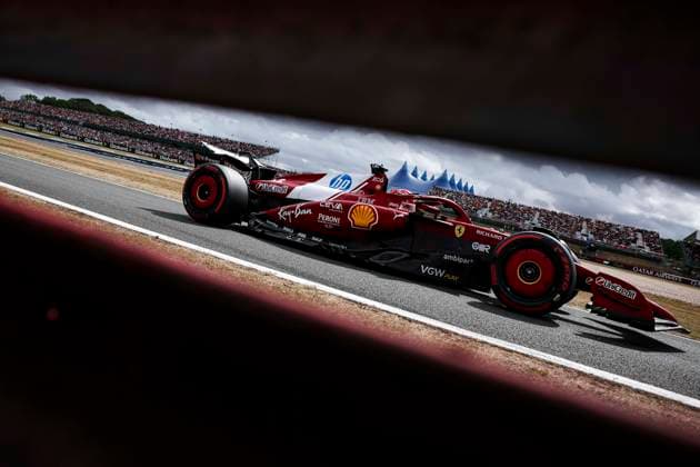 F1 - BRITISH GRAND PRIX 2025 16 LECLERC Charles (mco), Scuderia Ferrari SF-25, action during the Formula 1 Qatar Airways British Grand Prix 2025, 12th round of the 2025 FIA Formula One World Championship, WM, Weltmeisterschaft from July 4 to 6, 2025 on the Silverstone Circuit, in Silverstone, United Kingdom - SilverstoneUnited Kingdom  Copyright: xEricxAlonsox